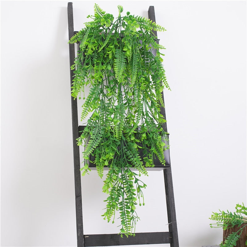Realistic Artificial Hanging Fern, 80 cm by HitMyNeed