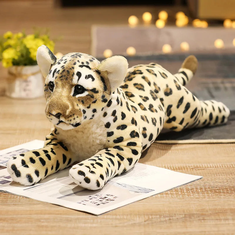 Realistic Big Cat Plush Pillow Toys 39-58cm leopard 39cm by HitMyNeed