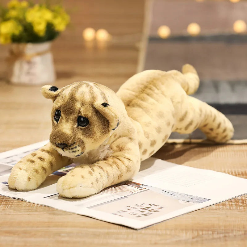 Realistic Big Cat Plush Pillow Toys 39-58cm lion 39cm by HitMyNeed