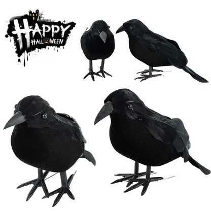 Realistic Black Crow Halloween Decoration Prop by HitMyNeed