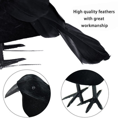 Realistic Black Crow Halloween Decoration Prop by HitMyNeed
