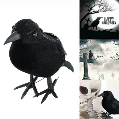 Realistic Black Crow Halloween Decoration Prop by HitMyNeed
