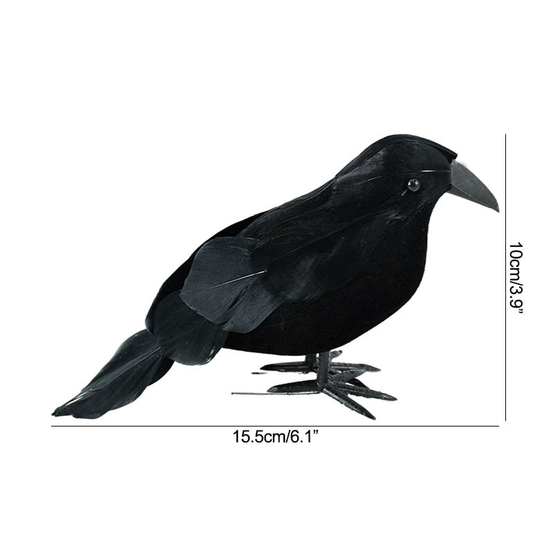 Realistic Black Crow Halloween Decoration Prop by HitMyNeed