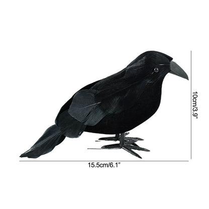 Realistic Black Crow Halloween Decoration Prop by HitMyNeed
