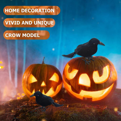 Realistic Black Crow Halloween Ornament Decor by HitMyNeed