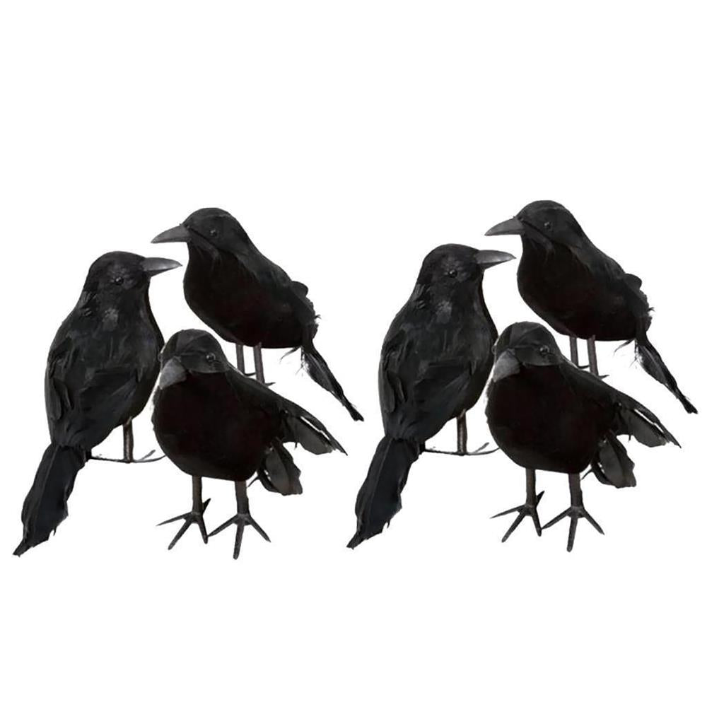Realistic Black Fake Crows Decoration Set (3pcs) by HitMyNeed