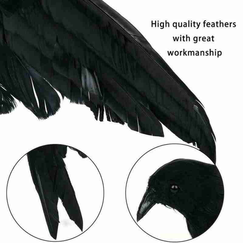 Realistic Black Fake Crows Decoration Set (3pcs) by HitMyNeed