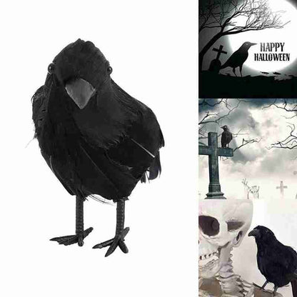 Realistic Black Fake Crows Decoration Set (3pcs) by HitMyNeed