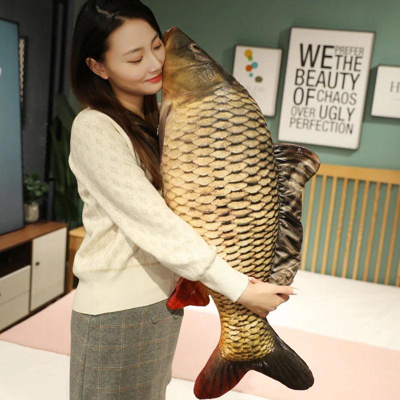 Realistic Carp Fish Plush Pillow 30-100cm by HitMyNeed