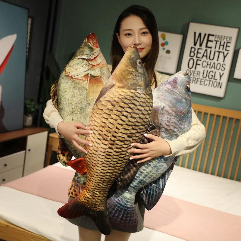 Realistic Carp Fish Plush Pillow 30-100cm by HitMyNeed