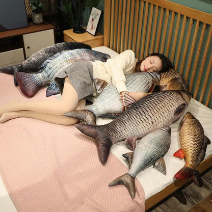 Realistic Carp Fish Plush Pillow 30-100cm by HitMyNeed