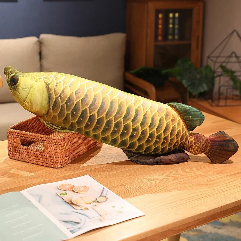 Realistic Carp Fish Plush Pillow 30-100cm 80cm yellow by HitMyNeed
