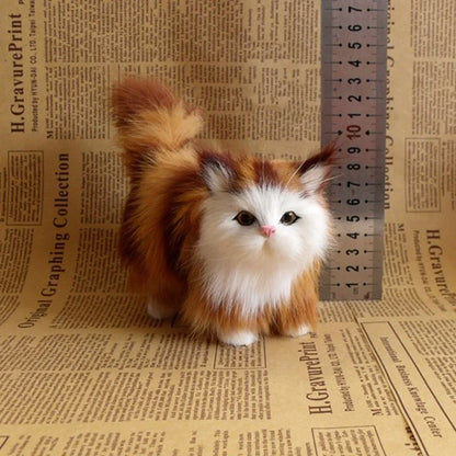 Realistic Cat Plush Toy - Soft Mini Kitten Model b by HitMyNeed