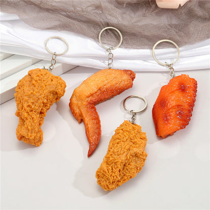 Realistic Fried Chicken Keyring Keychain by HitMyNeed