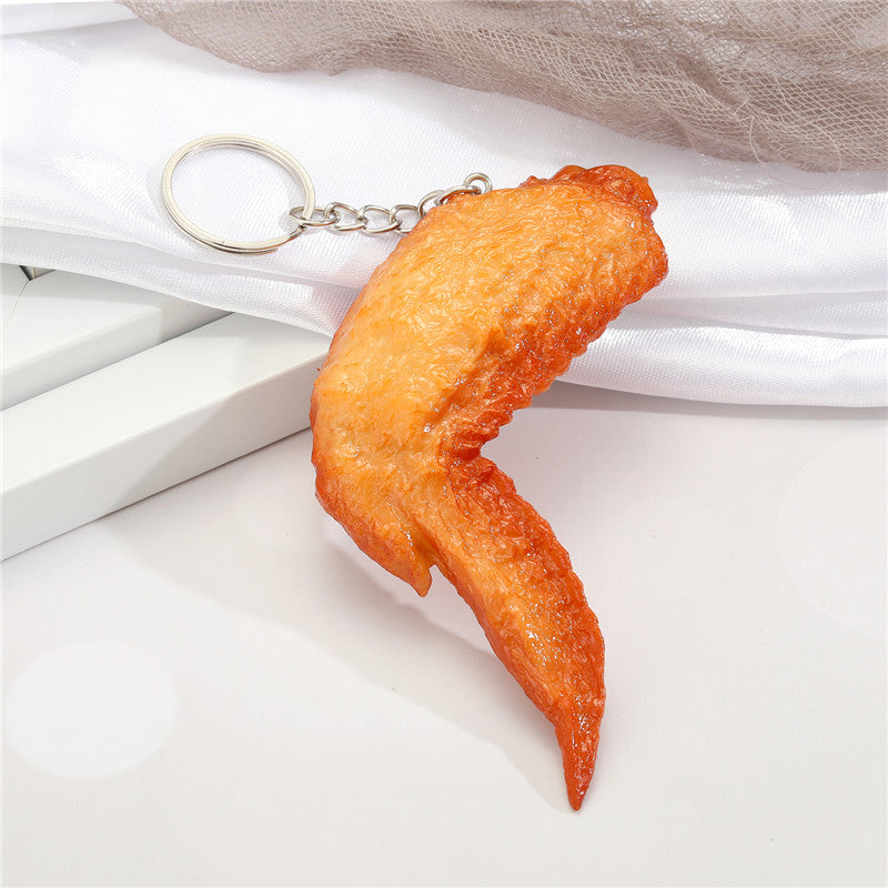 Realistic Fried Chicken Keyring Keychain ji-chi-bang by HitMyNeed