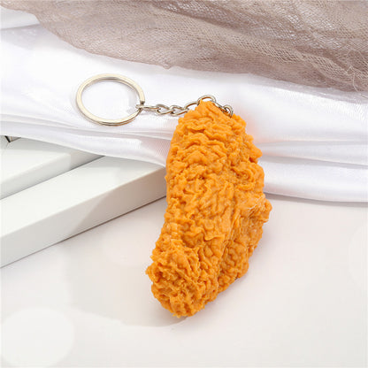 Realistic Fried Chicken Keyring Keychain zha-ji-chi by HitMyNeed