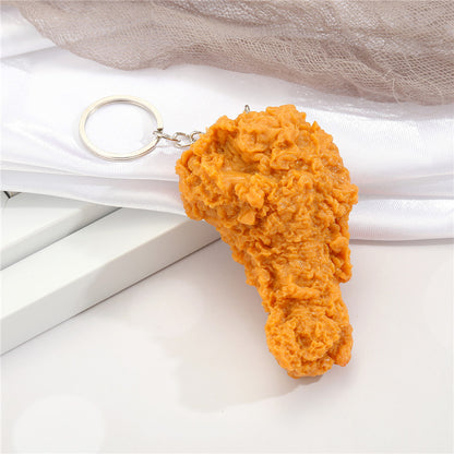 Realistic Fried Chicken Keyring Keychain zha-ji-tui by HitMyNeed
