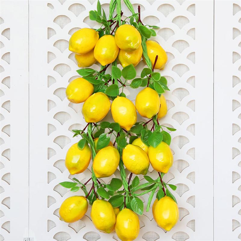 Realistic Hanging Faux Lemon String Decor (2pcs) by HitMyNeed