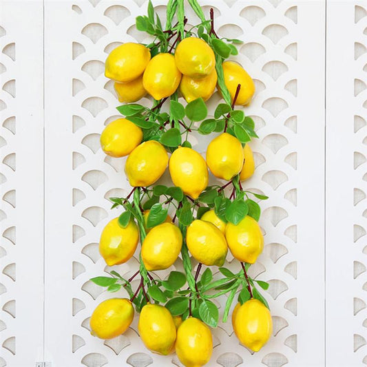 Realistic Hanging Faux Lemon String Decor (2pcs) by HitMyNeed