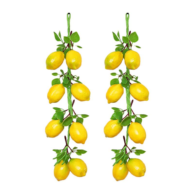 Realistic Hanging Faux Lemon String Decor (2pcs) by HitMyNeed