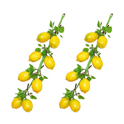 Realistic Hanging Faux Lemon String Decor (2pcs) by HitMyNeed