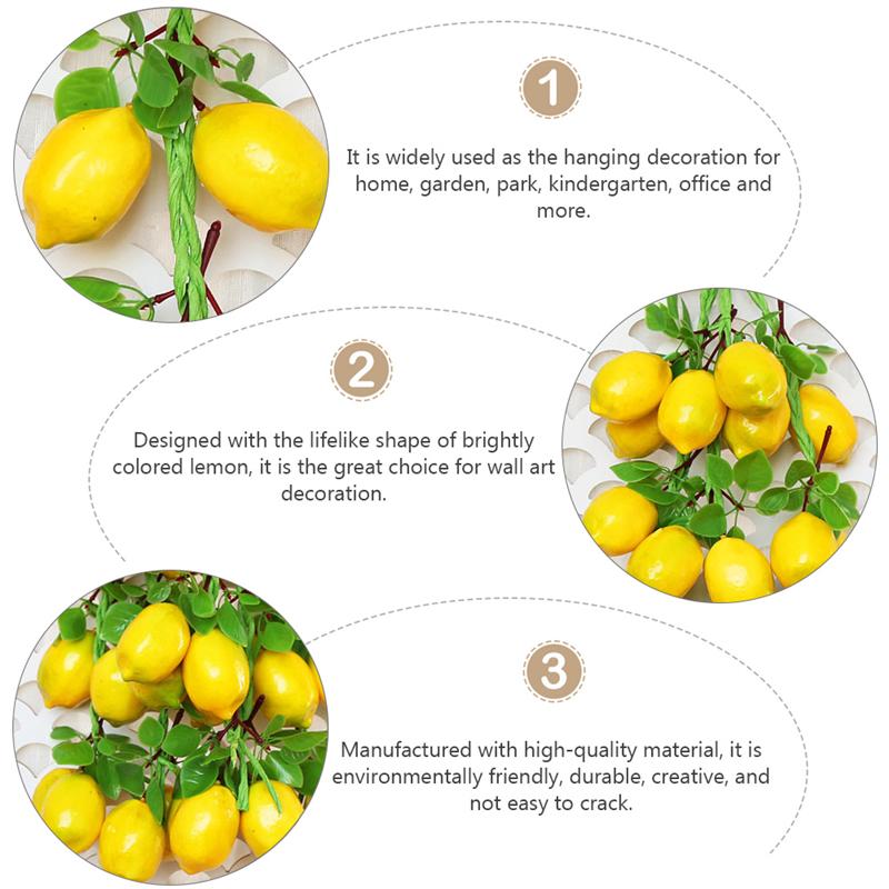 Realistic Hanging Faux Lemon String Decor (2pcs) by HitMyNeed