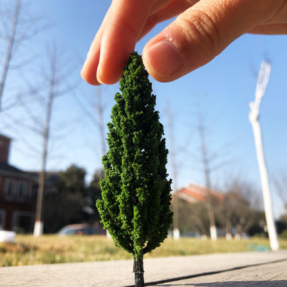 Realistic Miniature Pine Trees Set (3pcs, 95mm) by HitMyNeed