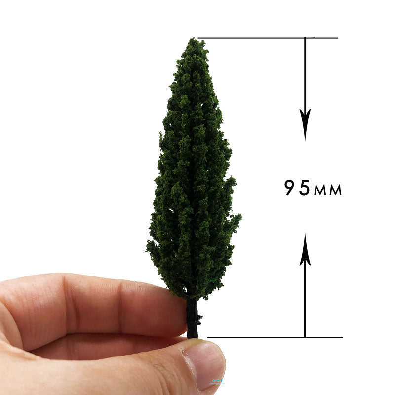 Realistic Miniature Pine Trees Set (3pcs, 95mm) by HitMyNeed
