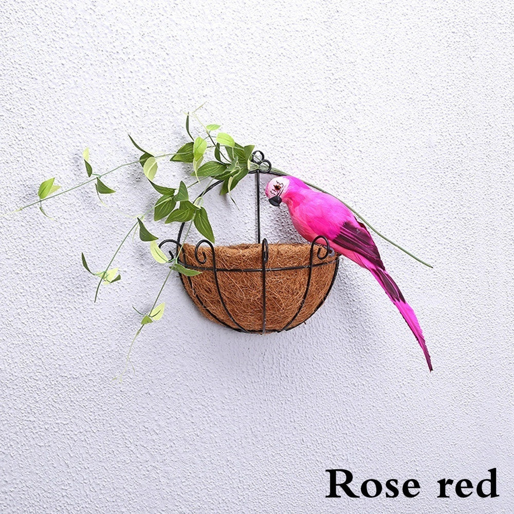 Realistic Parrot Home Decor Ornament rosered 25-cm by HitMyNeed