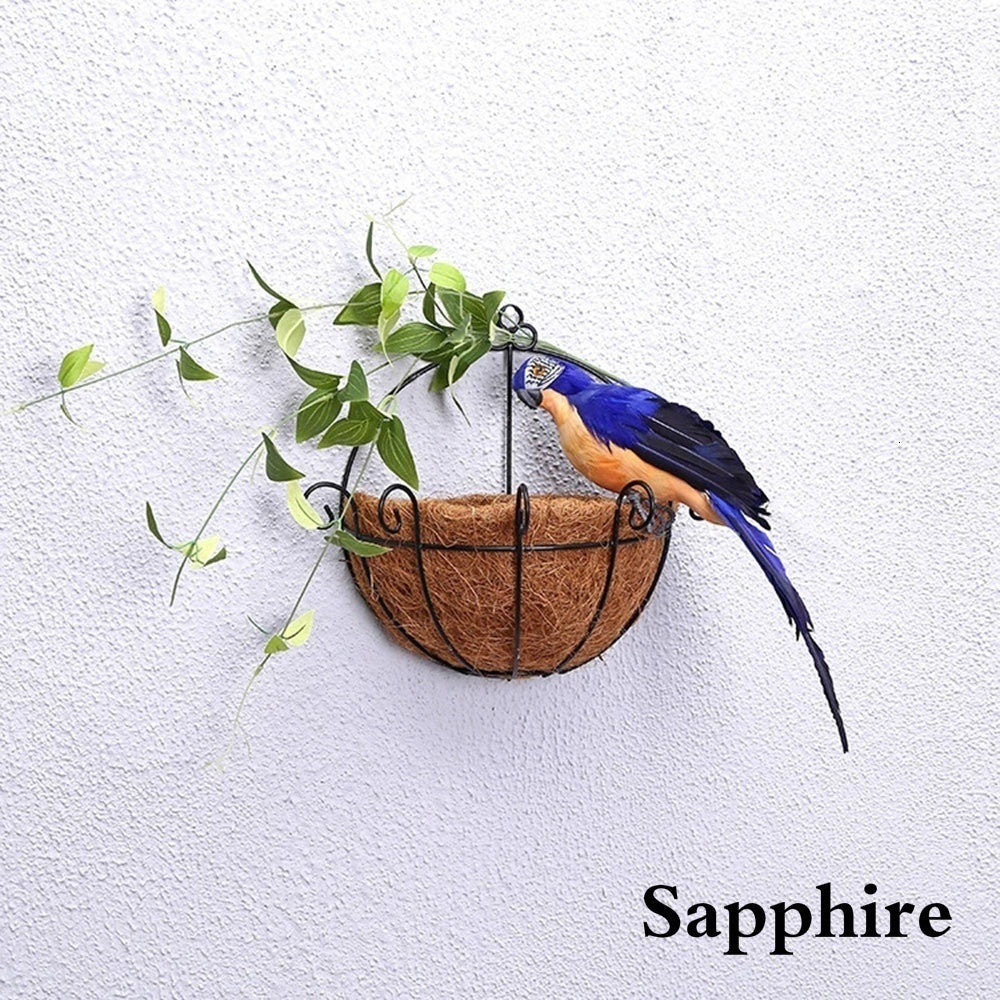 Realistic Parrot Home Decor Ornament sapphire 25-cm by HitMyNeed