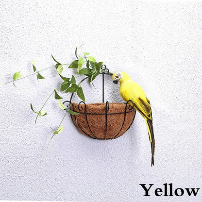 Realistic Parrot Home Decor Ornament yellow 35-cm by HitMyNeed