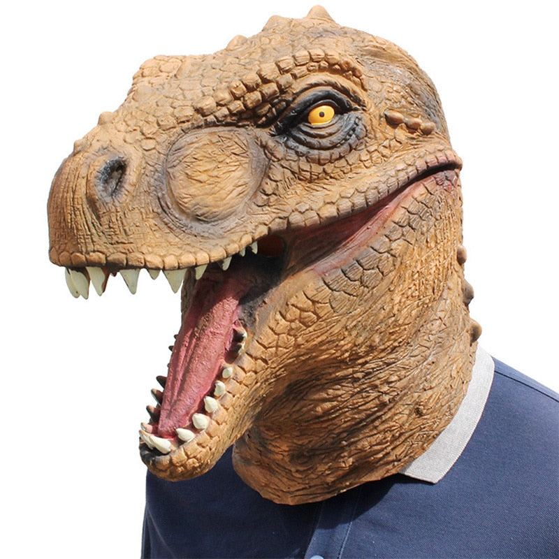 Realistic T-Rex Dinosaur Latex Mask Costume by HitMyNeed
