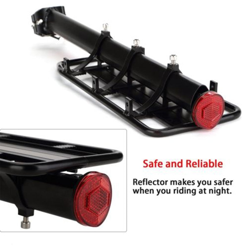 Rear Bike Rack Luggage Carrier with Reflector by HitMyNeed