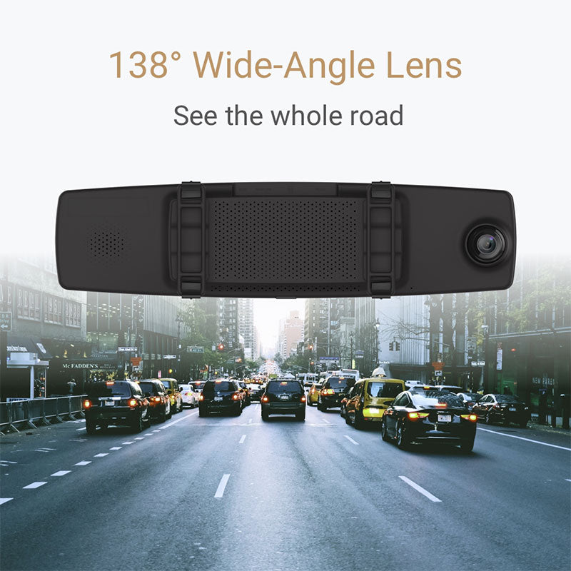 Rear View Mirror Dash Cam with Dual Front & Rear Camera by HitMyNeed