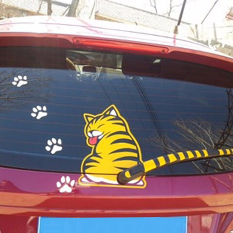 Rear Window Cat Wiper Decal Set by HitMyNeed