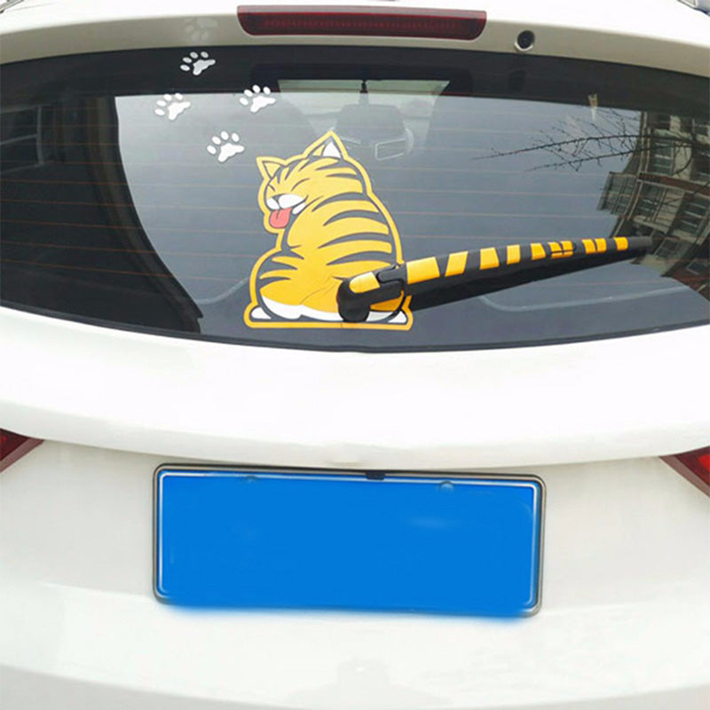 Rear Window Cat Wiper Decal Set by HitMyNeed