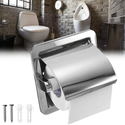 Recessed Stainless Steel Toilet Paper Holder by HitMyNeed