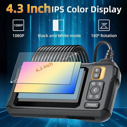Rechargeable 1080P Industrial Endoscope Camera 4.3" by HitMyNeed