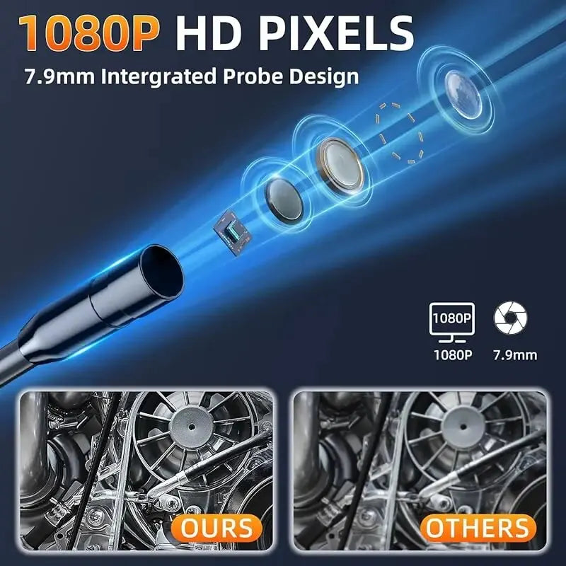 Rechargeable 1080P Industrial Endoscope Camera 4.3" by HitMyNeed