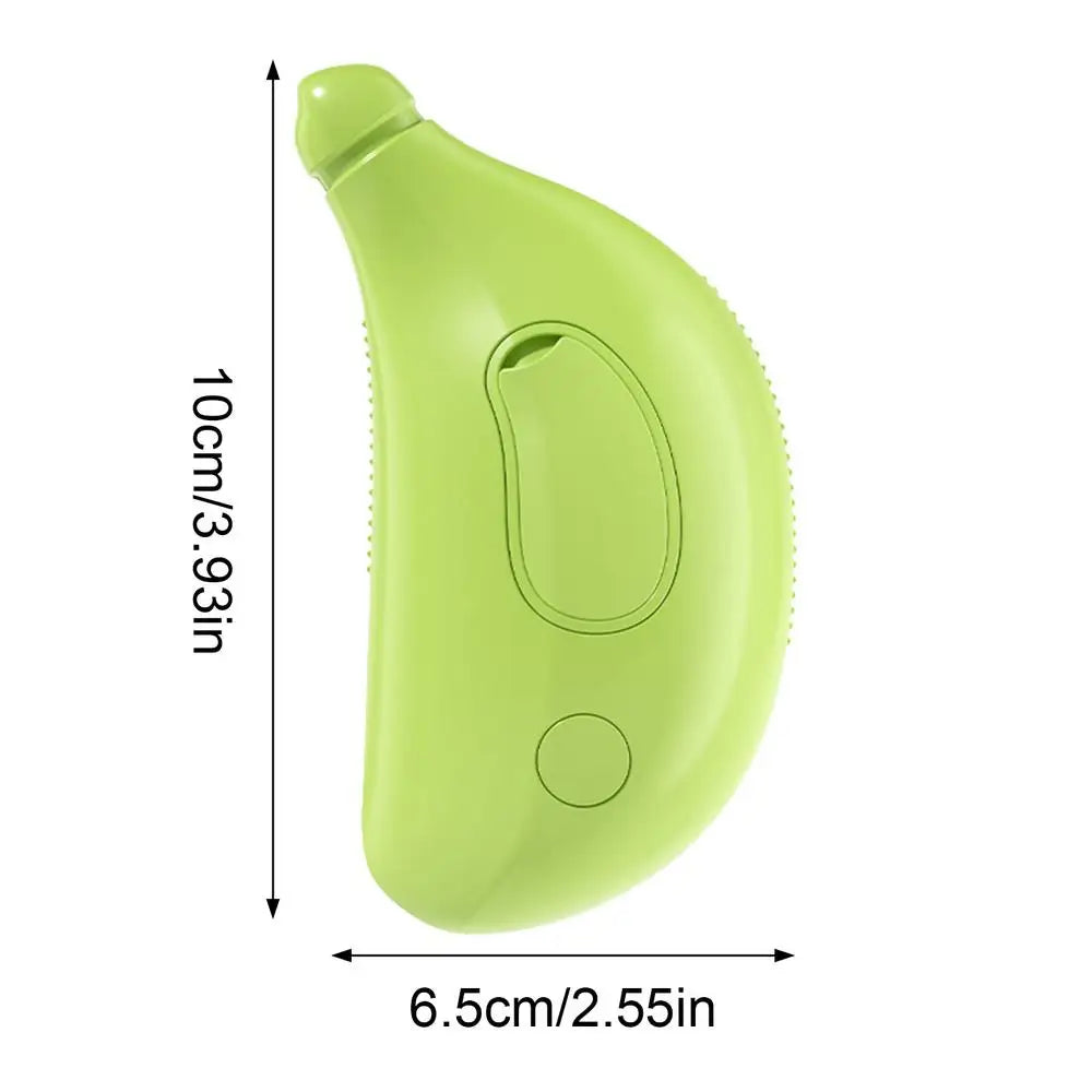 Rechargeable 3‑in‑1 Steam Pet Grooming Brush green-banana by HitMyNeed