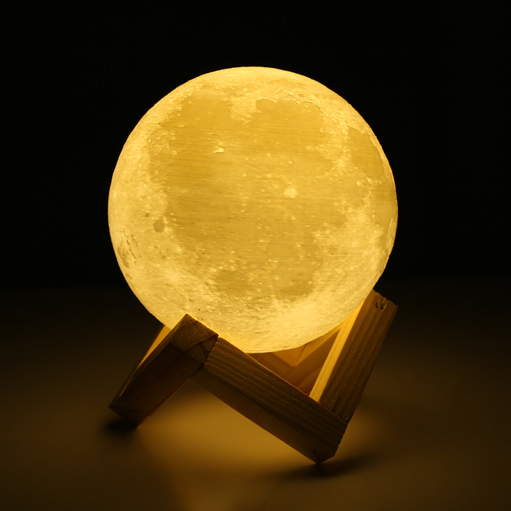 Rechargeable 3D Moon Night Lamp with Touch Control by HitMyNeed
