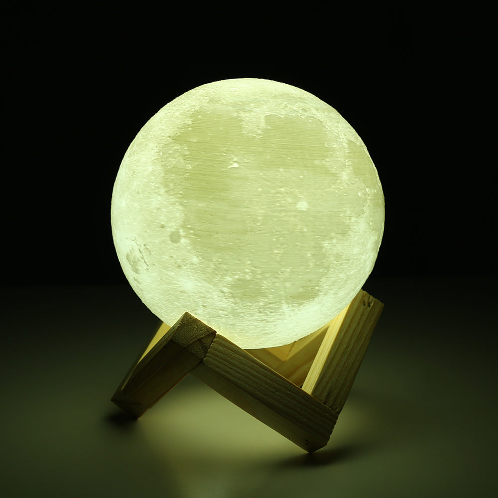 Rechargeable 3D Moon Night Lamp with Touch Control by HitMyNeed