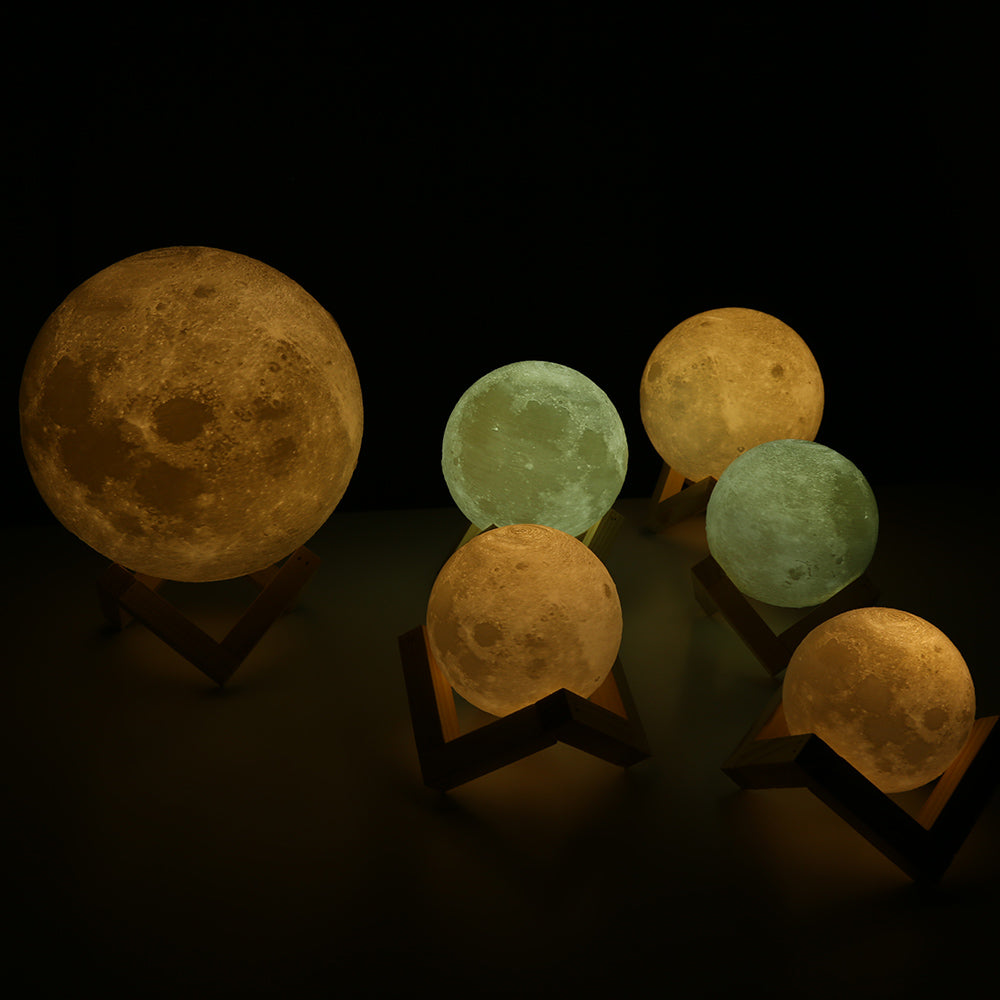 Rechargeable 3D Moon Night Lamp with Touch Control by HitMyNeed