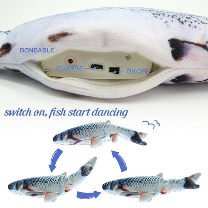 Rechargeable 3D Moving Electric Fish Cat Toy by HitMyNeed