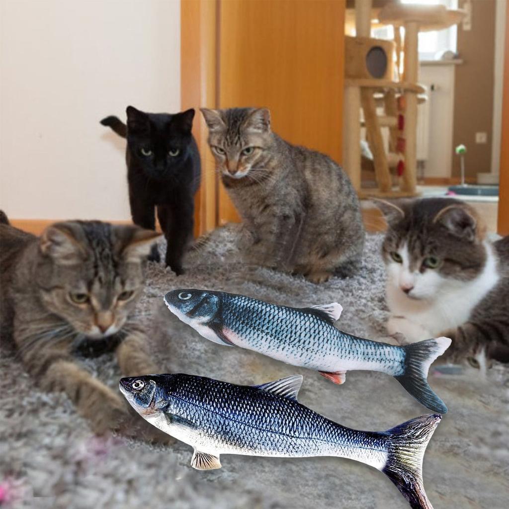 Rechargeable 3D Moving Electric Fish Cat Toy by HitMyNeed