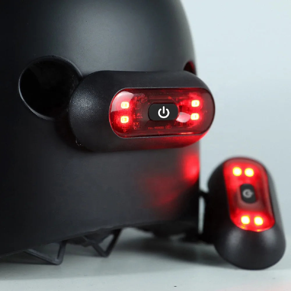 Rechargeable 4-Lamp Helmet Taillight LED Rear Light by HitMyNeed