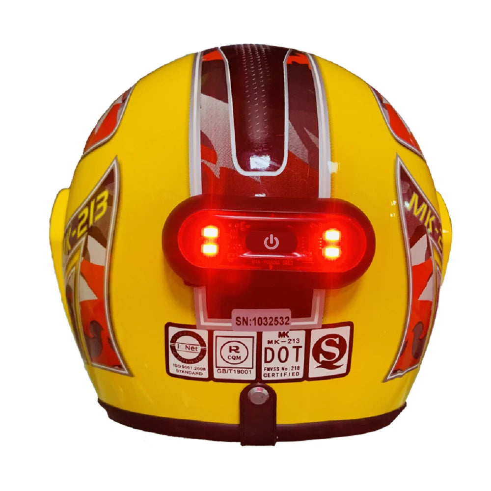 Rechargeable 4-Lamp Helmet Taillight LED Rear Light by HitMyNeed