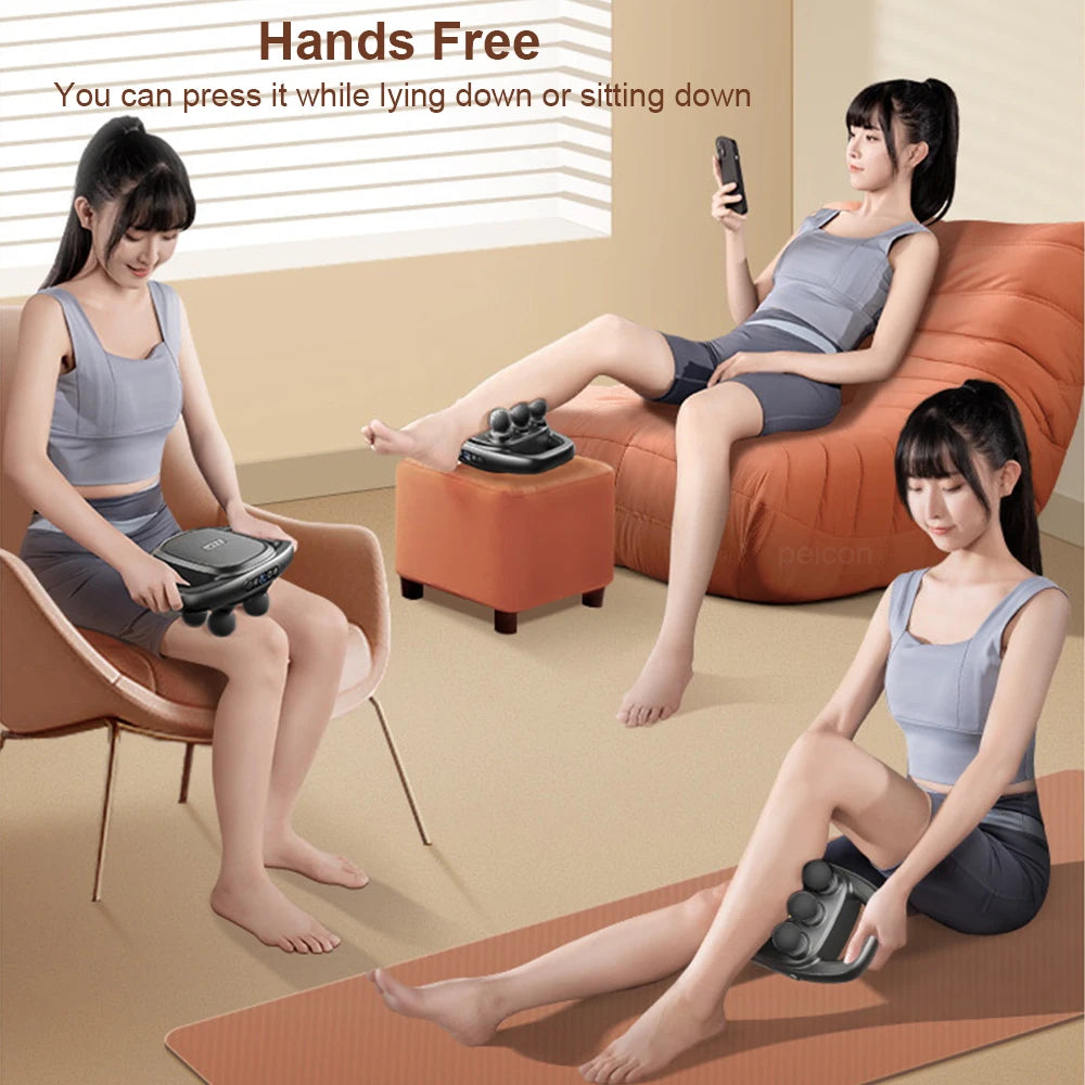 Rechargeable 6‑Head Fascia Muscle Massager Gun by HitMyNeed