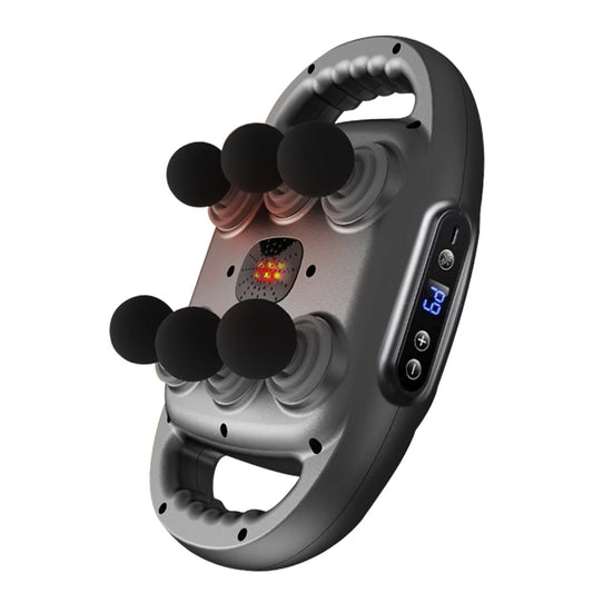 Rechargeable 6‑Head Fascia Muscle Massager Gun black by HitMyNeed