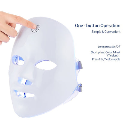 Rechargeable 7-Color LED Photon Facial Mask by HitMyNeed
